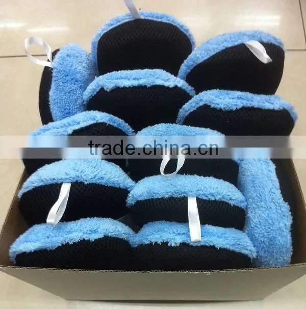 Microfiber Plush Mesh Sponge Pad For Car Care