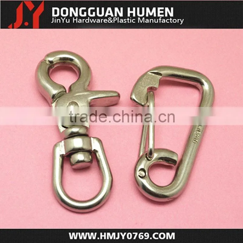 Hot sale stainless steel carabiner d-ring for luggage
