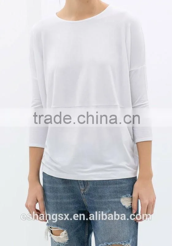 Ladies long sleeve pure white shirt