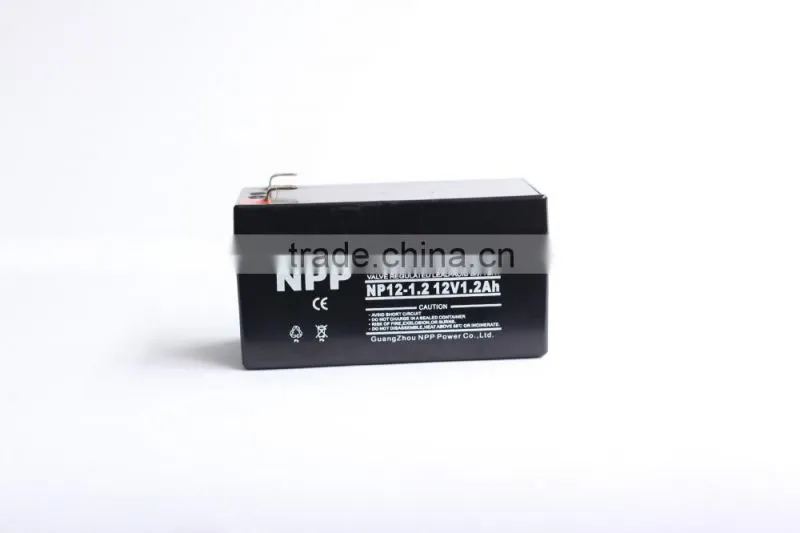 12V1.2AH Rechargeable lead acid small 12 volt battery