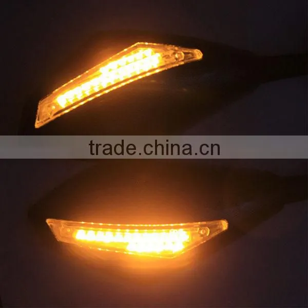 BJ-RM-016A Super bright integrated LED turn signal with arrow style motorcycle side mirror