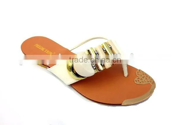 fashion design comfortable lady fancy flat slipper flip flop