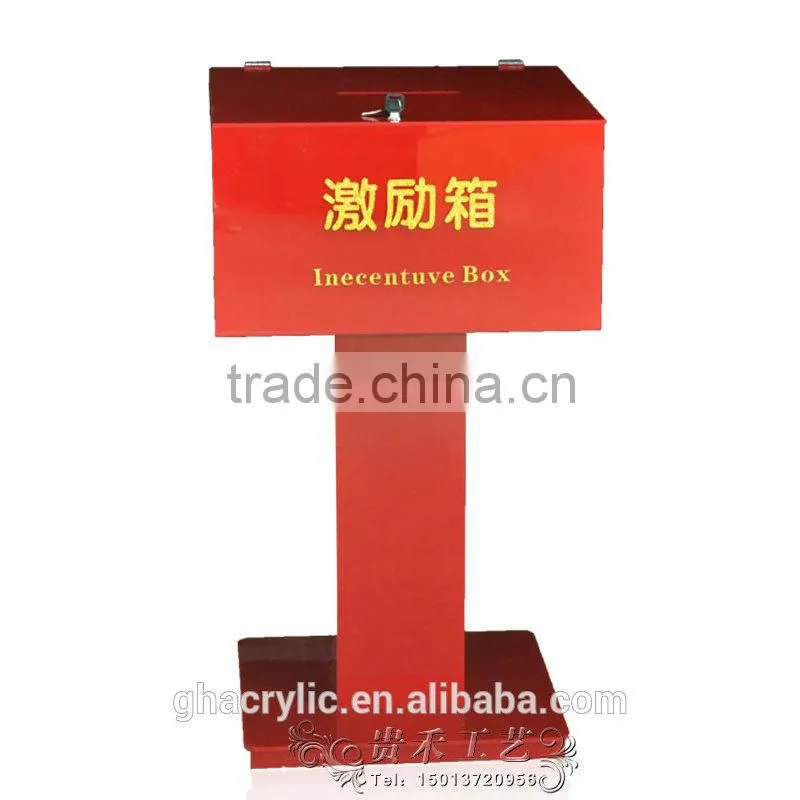 High quality clear acrylic box for awarding,fashion box with lock