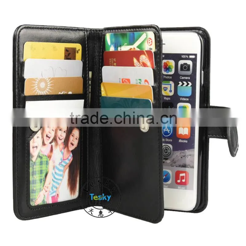 Wholesale high quality wallet leather case for iphone 6