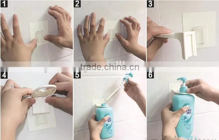 plastic shampoo holder,bathroom holder,no trace hook