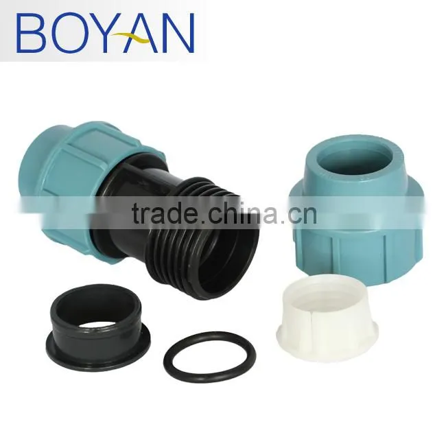 BOYAN PP compression quick pipe fittings for irrigation equal coupling