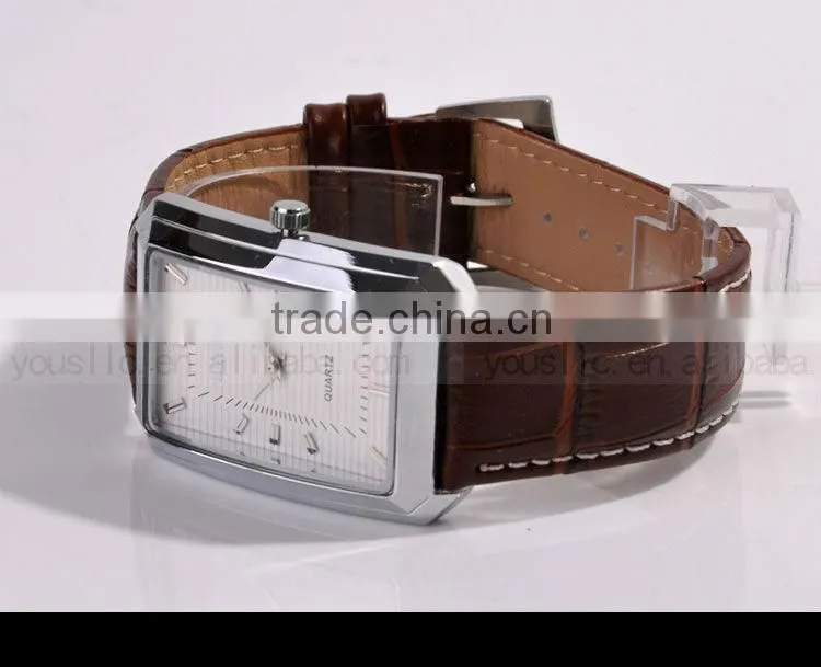 Stainless steel Automatic Leather Strap Lovers Wrist Watch