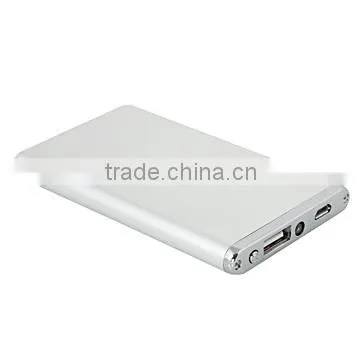 6000mah Polymer Lithium aluminium alloy Battery Power banks For Mobile Phone