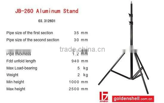 JB-260 Aluminum Light Stand Photographic Common Flash Stand