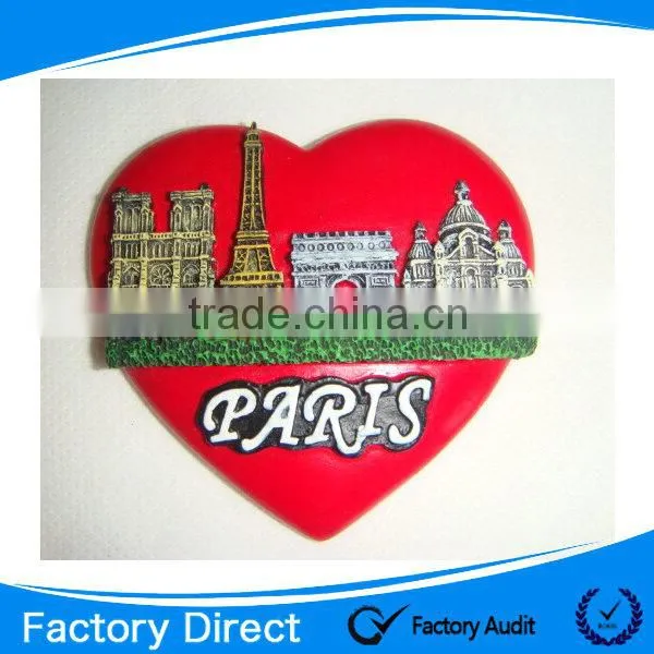 Modern 3d decoration souvenir polyresin fridge magnet