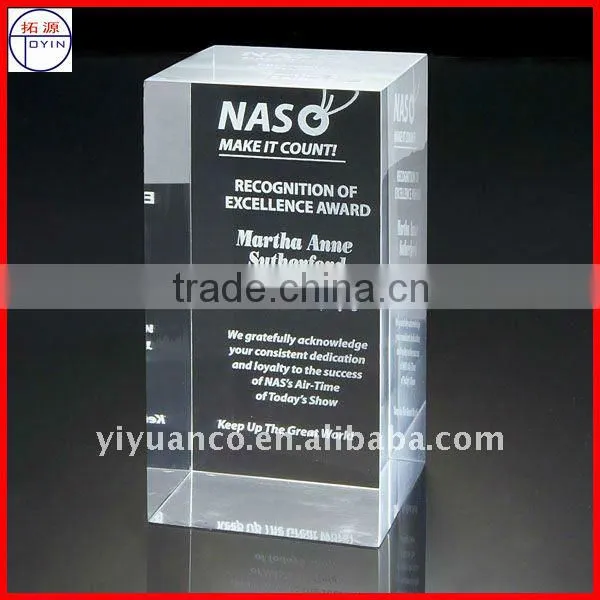 Different shape customized acrylic paperweight wholesale