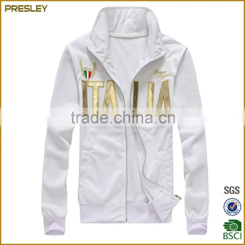 2016 best quality custom logo 100%polyester jacket in new model wholesale