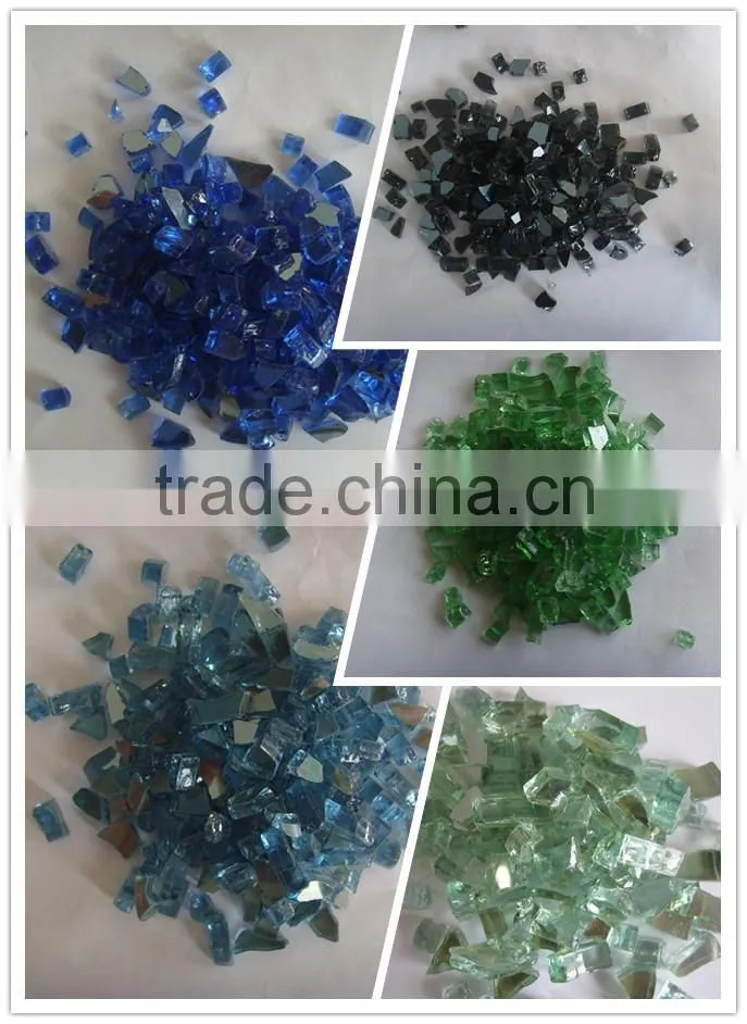 Irregular diamond clear fire pit tumbled glass gems