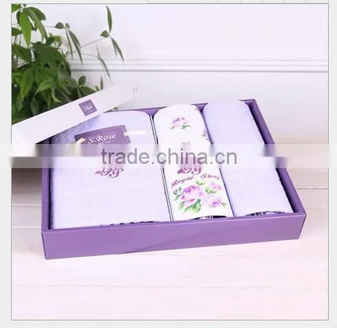 Hot sale 100%cotton gift pack towel set