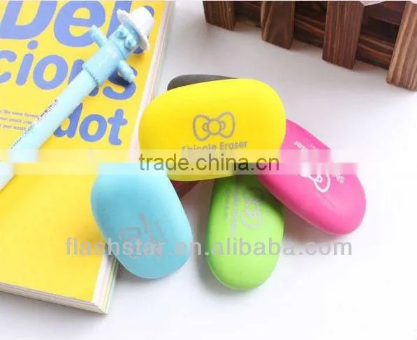 Creative fashion cobblestone shaped eraser/environmental protection eraser/low price promotional eraser with printing