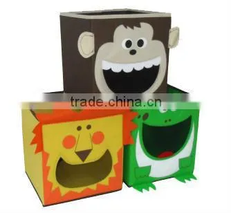 New hot sale printing foldable non woven storage box for kids