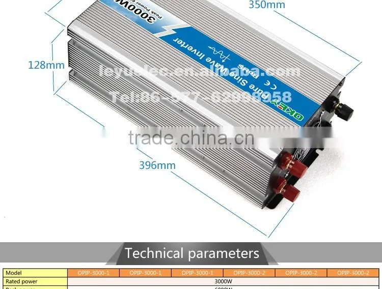 China famous factory outlet OPIP-3000 pure sine wave power inverter DC12v to AC 110v/220v power inverter