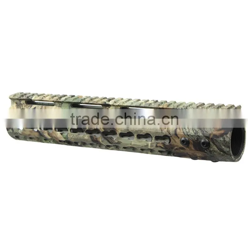 Funpowerland Keymod 10 Inch Camo Color Rifle Length Key Mod Free Float Rifle Style Handguard Rail Mount