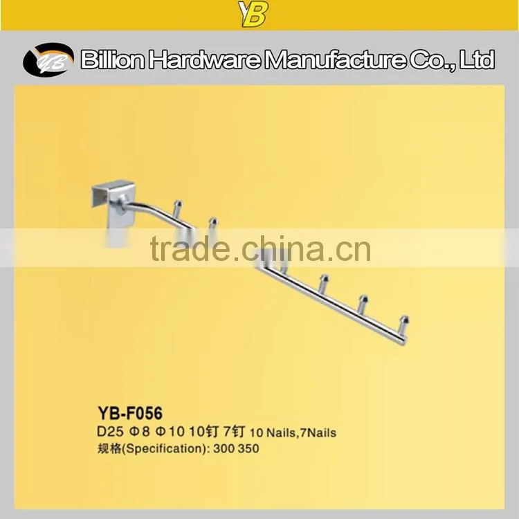 wholesale clothes nails hook retail hanger display hook chrome-plated hanger tube hook