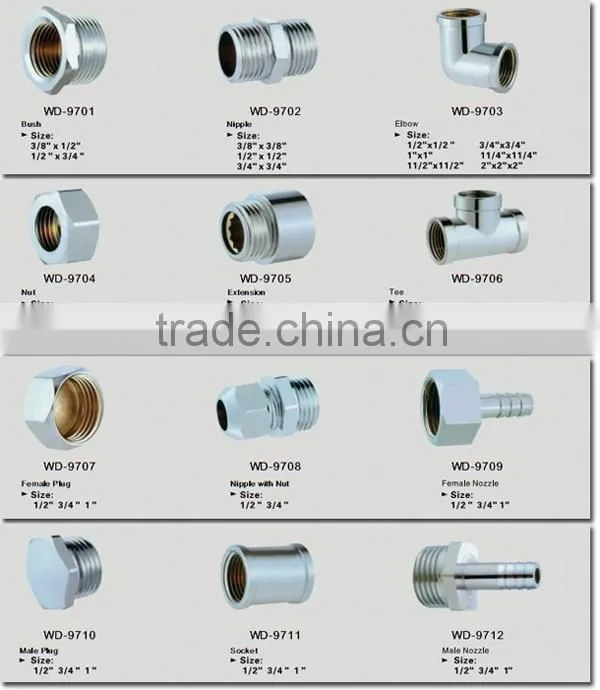 WD-9706 Brass Pipe Fitting Of Tee Female