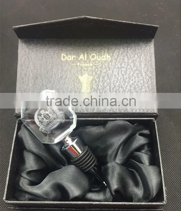 Luxury crystal wine bottle stoppers/custom crystal bottle stopper/glass bottle stopper
