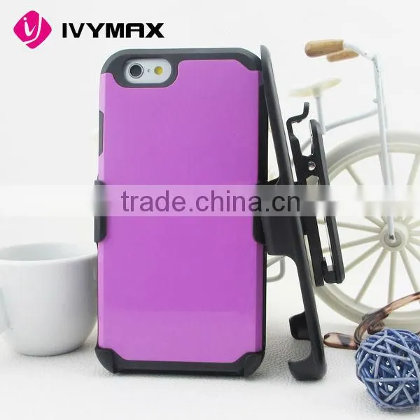 Cell phone belt clip stand case for apple iphone6 4.7'