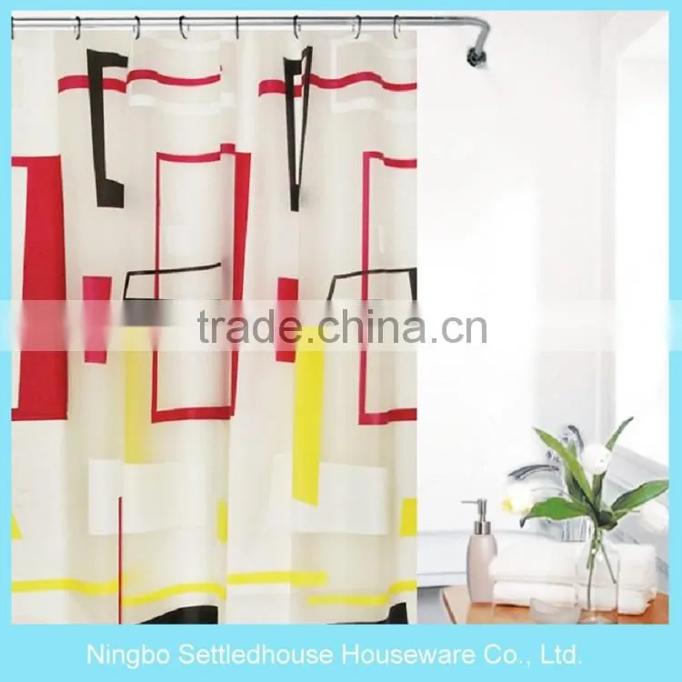 Customer's Drawing request Quality Abstract lines Printing PEVA Shower Curtain