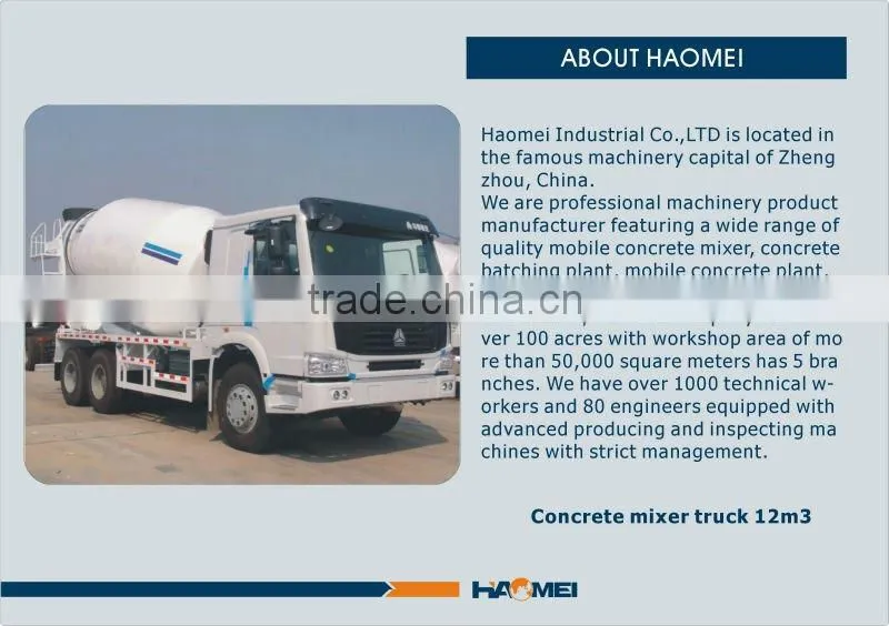 diseno moderno de 12m3 mezcladora de concreto sobre camion