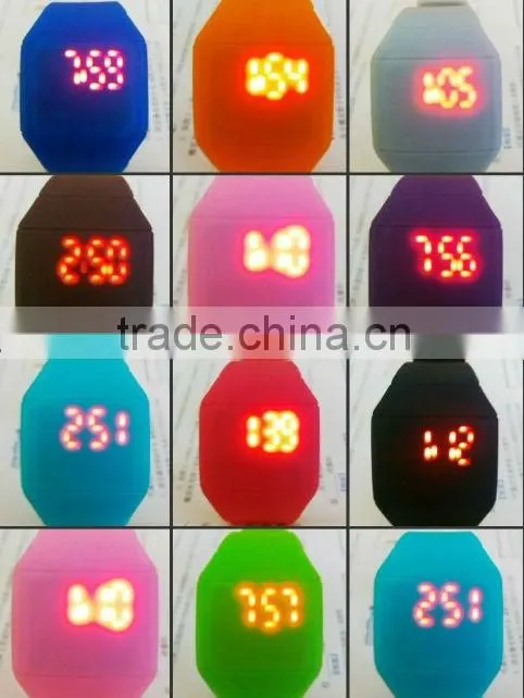 2013 Fahion super thin band silicon Led watch