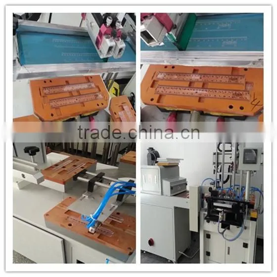 single color plastic ruler automatic screen printing machine with uv curing