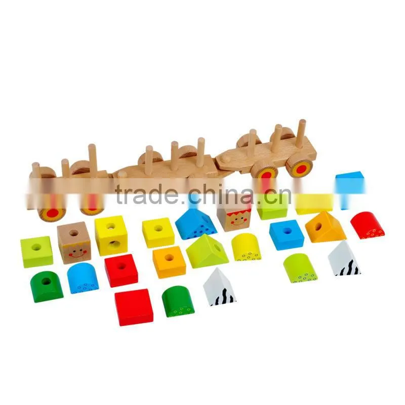 Educational Baby Wooden Antique Toy Trains Classical Train Toys Set