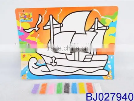 Very cheap kid toy funny intelligent diy sand art kit