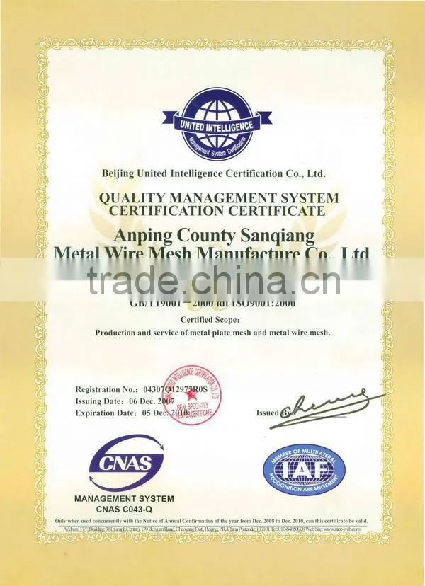 ISO 9001 high qualtiy dust filter mesh