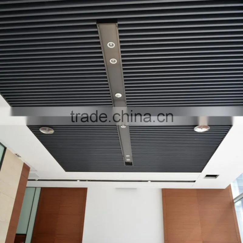 Rust Proofing White Powder Coating Metal Baffle Sus[ended U Aluminum Baffle Ceiling