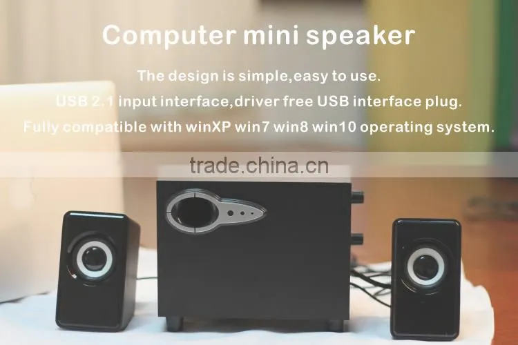 High quality 2.1 computer/laptop speaker with amplifier
