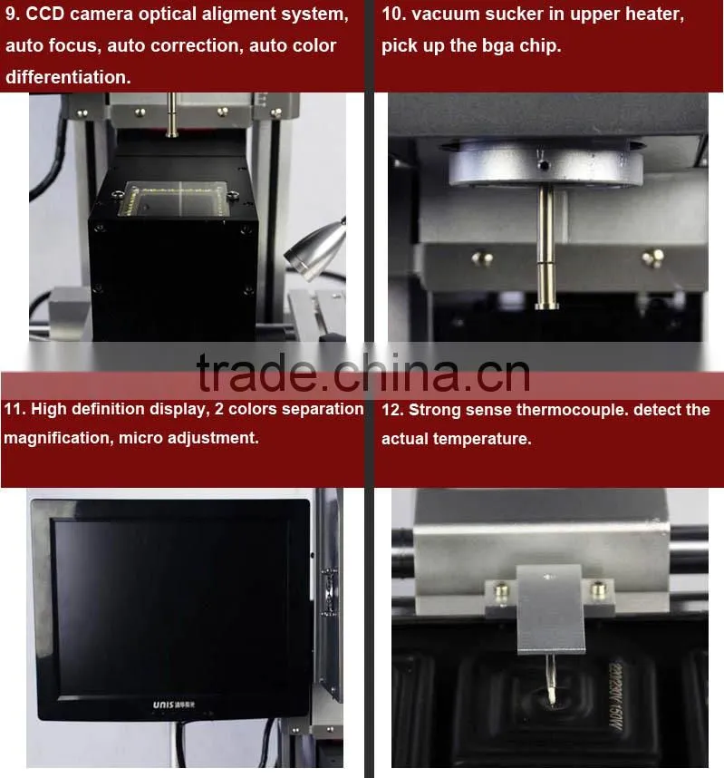 DINGHUA DH-A2 laser+CCD camera intelligent bga rework station for mobile phone chips repair