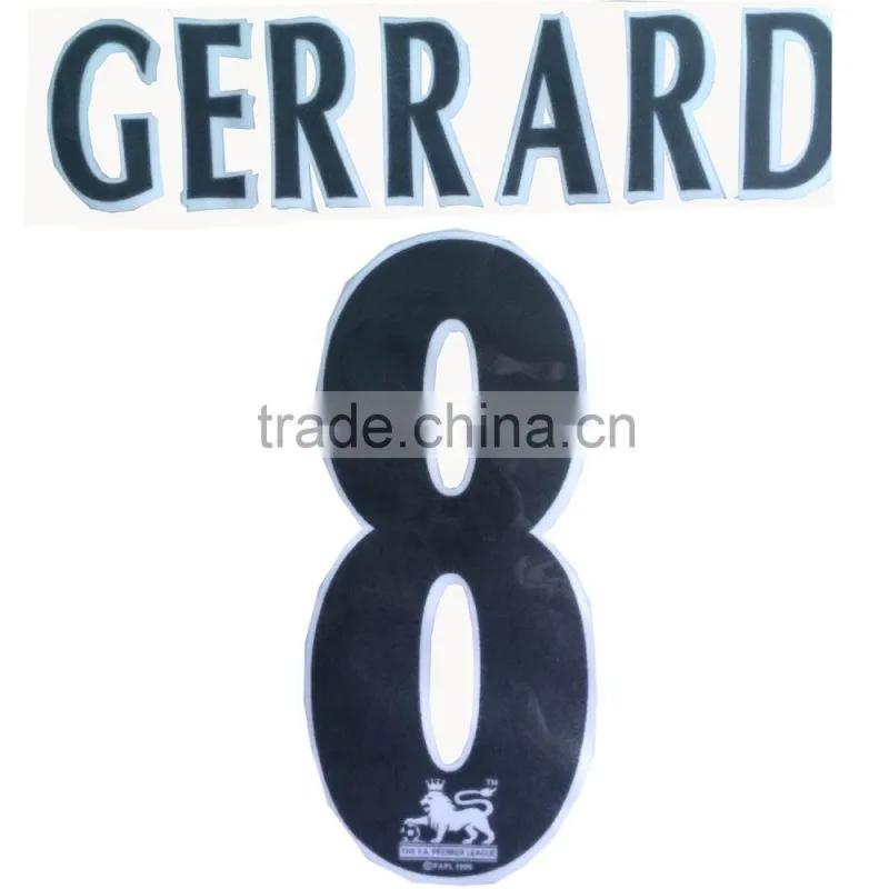 factory direct 3d flock namesets t-shirt heat transfer sticker soccer jersey numbers and nameset