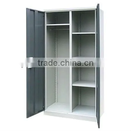 Modern Design Knock Down Double Door Steel Wardrobes