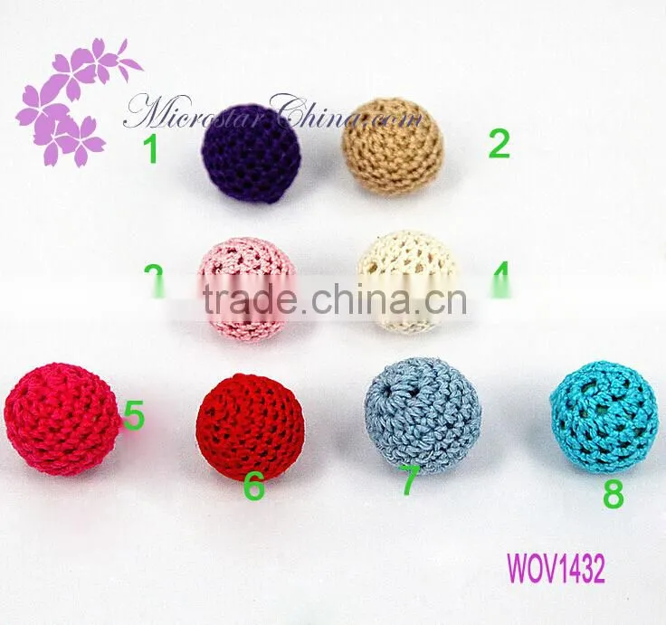 WOV1433 Handmade 14mm IN Stock DIY Ball Woven Beads Crochet Knitting For Sales