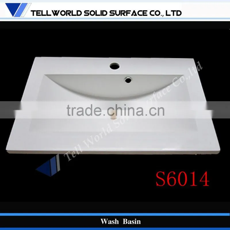 Acrylic solid surface modern ceramic sinks wash basin