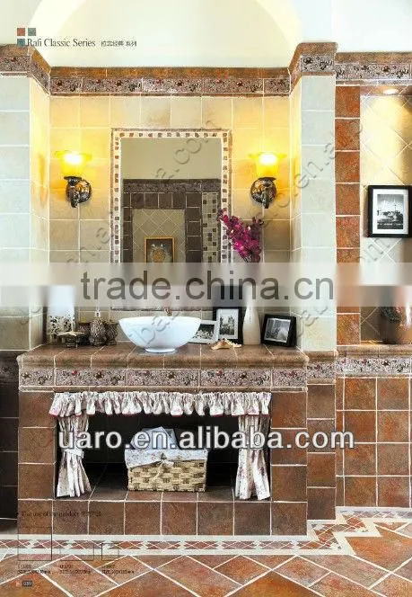 high-end vintage brick ceramic antique balcony rustic wall tiles Rafi Classic Series