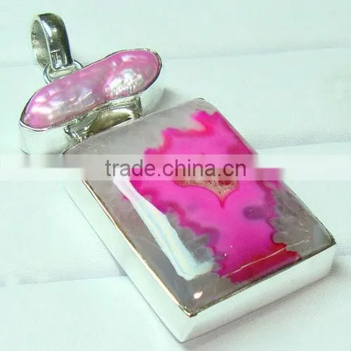 925 semi precious turquoise gemstone jewelry fashion pendant