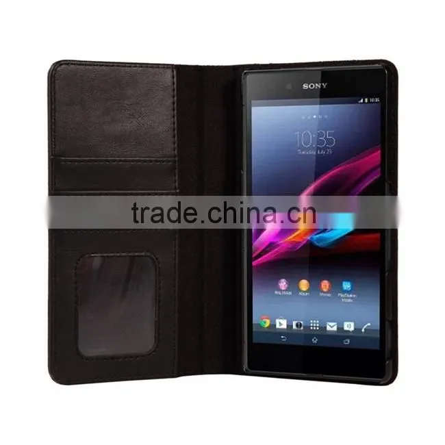 Book Style PU Leather Wallet Case Cover For Sony Xperia Z4