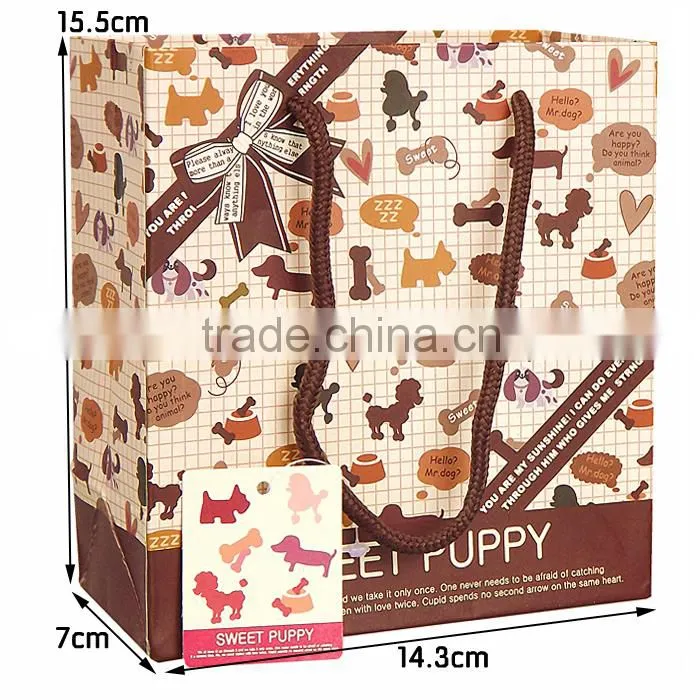 Sweet Puppy Mini Paper Shopping Bag