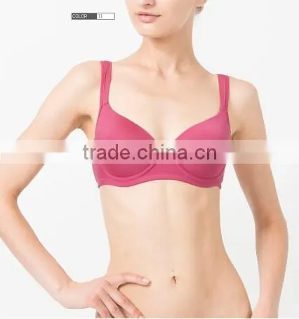 hot sell ladies popular underwear solid microfiber soft comfortable supported sport bra