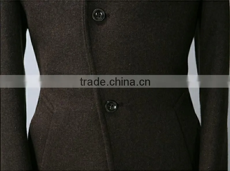 tailor made coat minimalist design dark brown long coats mens winter clothing
