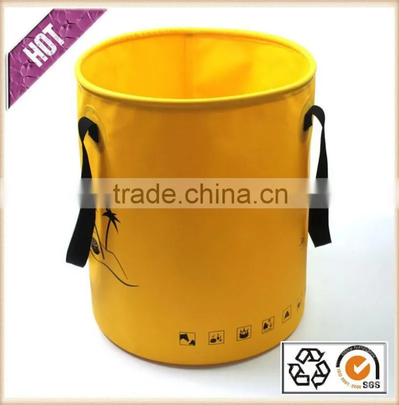 Fishing Folding Bucket 10L 20L 30L Flexible and Foldable PVC Tarpaulin Folding Bucket With Lid