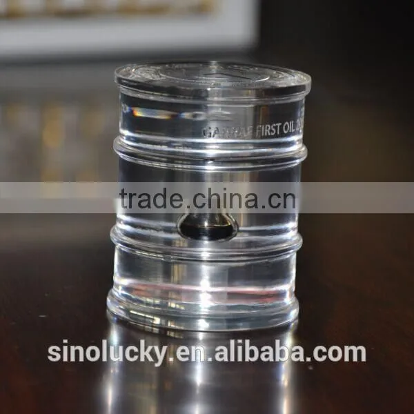 High quality acrylic resin oil drop 3d block stand shaped square