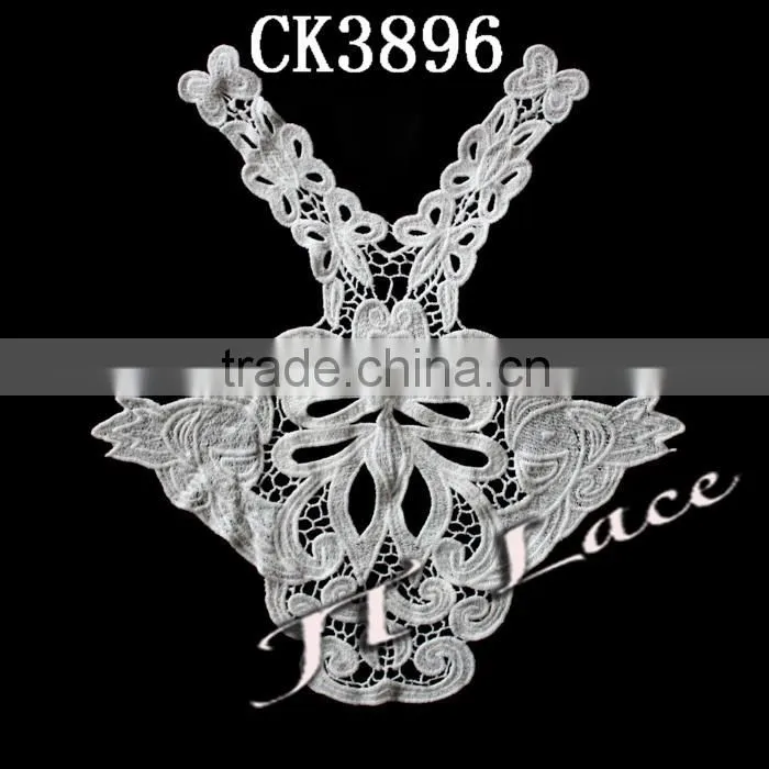 Embroidery cotton neck lace water soluble collar CK3265