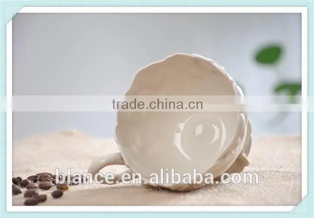 200ml European-style coffee mug with relief flower design